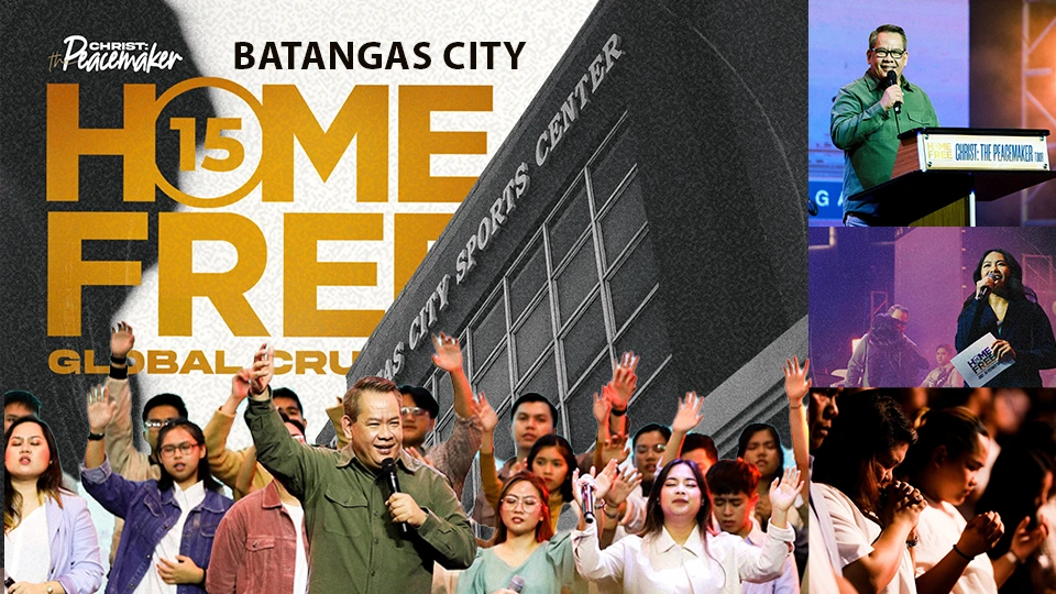 "Thousands gathered at the Batangas City Sports Complex, embracing salvation and experiencing a powerful spiritual renewal during the Home Free Global Crusade."