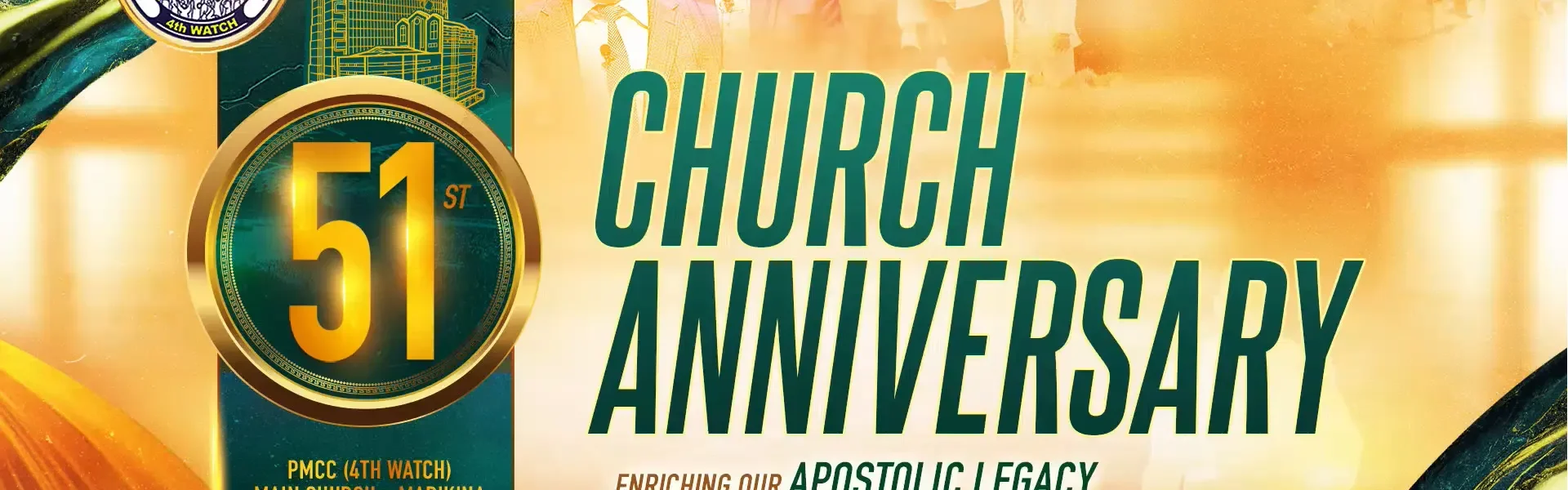 "Members of the Pentecostal Missionary Church of Christ (4th Watch) Marikina celebrate 51 years of faith, growth, and dedication to the ministry."