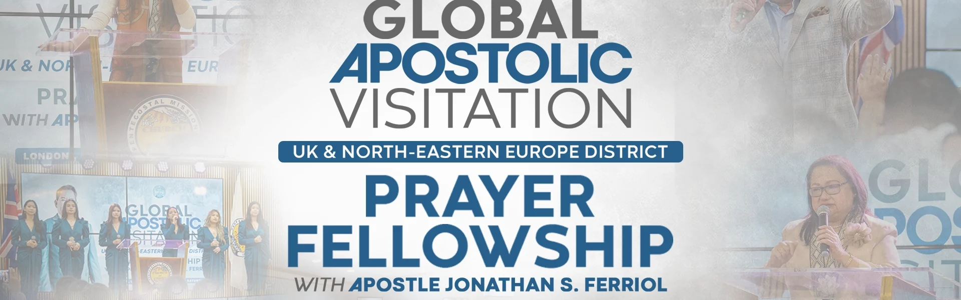 "Apostle Jonathan S. Ferriol leading a powerful prayer fellowship during the Apostolic Visitation in London, sparking a spiritual revival among attendees."