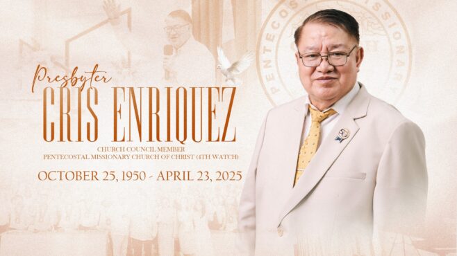 "Presbyter Cris Enriquez being honored for his legacy of prayer, faith, and apostolic service."
