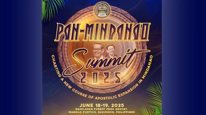 Ministers and leaders of PMCC (4th Watch) gather in worship and apostolic unity during the Pan-Mindanao Summit 2025 in Mindanao, Philippines.