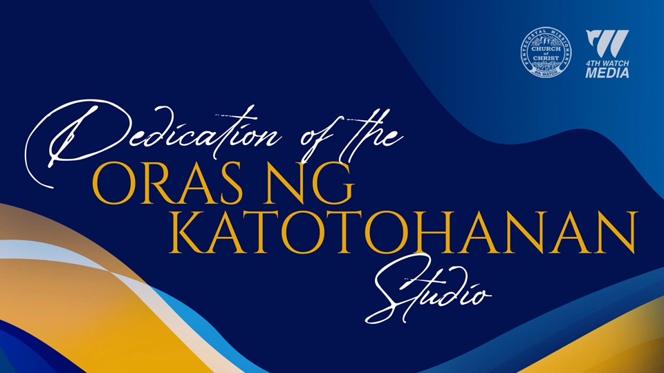 Apostle Jonathan S. Ferriol leads the historic Oras ng Katotohanan Studio Dedication and Unveiling Ceremony at the new state-of-the-art PMCC (4th Watch) media studio.