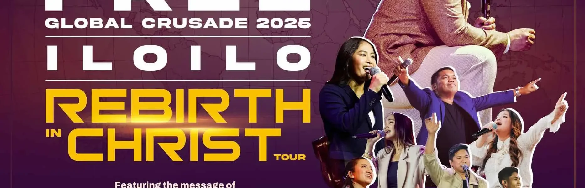 Thousands of attendees gather in worship at the Home Free Global Crusade 2025 in Iloilo as lives are transformed through salvation and prayer.