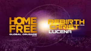 Thousands of believers gather at the Home Free Global Crusade Lucena 2025 as new converts are saved and baptized during a powerful revival service.