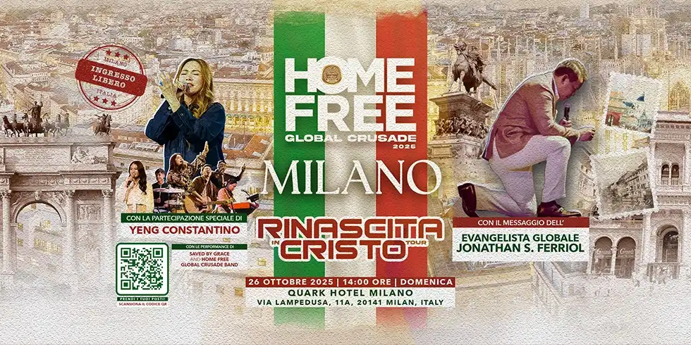 Home Free Global Crusade 2025 Milan worship gathering at Quark Hotel Milano